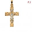 14K Yellow Gold Crucifix Pendant