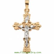 14K Yellow Gold Crucifix Pendant