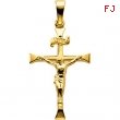 14K Yellow Gold Crucifix Pendant