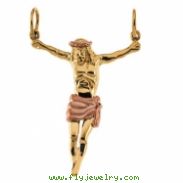 14K Yellow Gold Crucifix Pendant