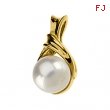 14K Yellow Gold Cultured Pearl Pendant