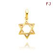 14K Yellow Gold Detailed Star of David Pendant