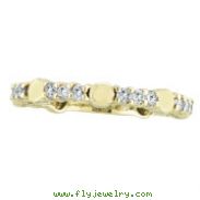 14K Yellow Gold Diamond 0.51ct Eternity Stackable Guard Ring