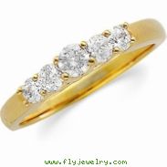 14K Yellow Gold Diamond Anniversary Band