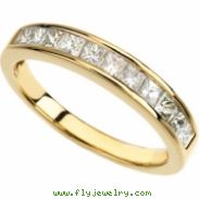 14K Yellow Gold Diamond Anniversary Band