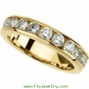 14K Yellow Gold Diamond Anniversary Band