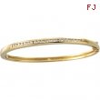 14K Yellow Gold Diamond Bangle Bracelet