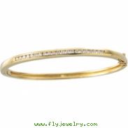 14K Yellow Gold Diamond Bangle Bracelet