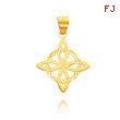 14K Yellow Gold Diamond-Cut Trinity Pendant