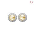 14K Yellow Gold Diamond Earrings