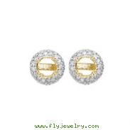 14K Yellow Gold Diamond Earrings