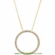 14K Yellow Gold Diamond Necklace