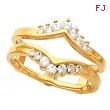 14K Yellow Gold Diamond Ring Guard