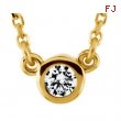 14K Yellow Gold Diamond Solitaire Necklace