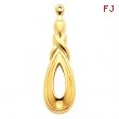 14K Yellow Gold Earring Jacket