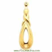 14K Yellow Gold Earring Jacket