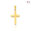 14K Yellow Gold Engraveable Cross Pendant