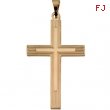14K Yellow Gold Extra Heavy Cross Pendant