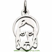 14K Yellow Gold Face Of Jesus Silhouette Pendant