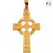14K Yellow Gold Fancy Celtic Cross Pendant