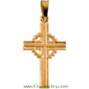14K Yellow Gold Fancy Cross Pendant