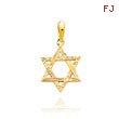 14K Yellow Gold Fancy Star of David Pendant