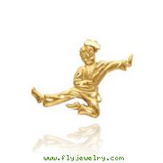 14K Yellow Gold Female Karate Charm