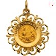 14K Yellow Gold First Communion Medal
