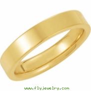 14K Yellow Gold Flat Comfort Fit Band