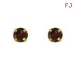 14K Yellow Gold Garnet Studs