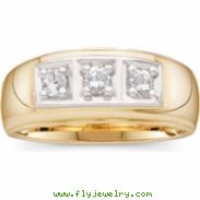 14K Yellow Gold Gents Diamond Ring