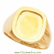 14K Yellow Gold Gents Signet Ring