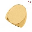 14K Yellow Gold Gents Signet Ring With Brush Finished Top