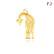 14K Yellow Gold Giraffe Charm