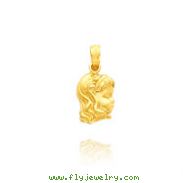 14K Yellow Gold Girl Charm