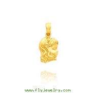 14K Yellow Gold Girl Charm