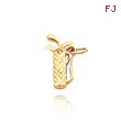 14K Yellow Gold Golf Bag Charm