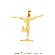 14K Yellow Gold Gymnastics Pendant