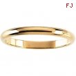 14K Yellow Gold Half Round Band