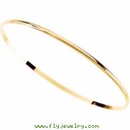 14K Yellow Gold Half Round Bangle Bracelet