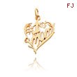 14K Yellow Gold Heart-Shaped 