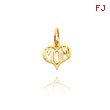 14K Yellow Gold Heart-Shaped 