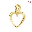 14K Yellow Gold Heart Shaped Pendant