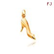 14K Yellow Gold High Heel Shoe Charm