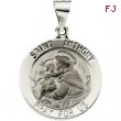 14K Yellow Gold Hollow Round St. Anthony Medal