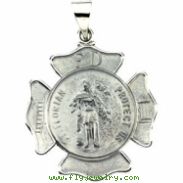 14K Yellow Gold Hollow St. Florian Medal