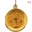 14K Yellow Gold Holy Communion Medal