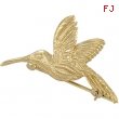 14K Yellow Gold Hummingbird Brooch