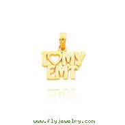 14K Yellow Gold I Heart My EMT Pendant