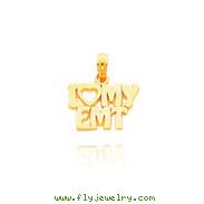 14K Yellow Gold I Heart My EMT Pendant